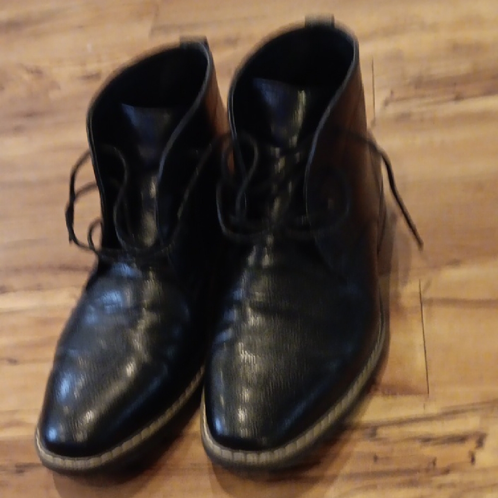 Black Leather Ankle Boots
